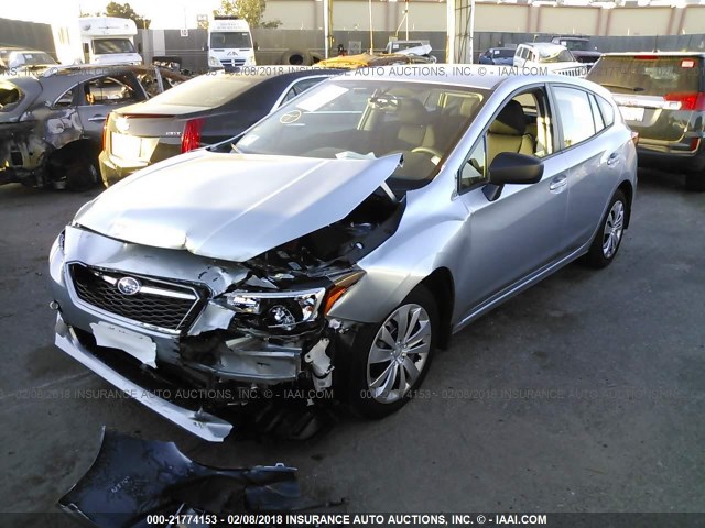 4S3GTAA61J3715156 - 2018 SUBARU IMPREZA SILVER photo 2