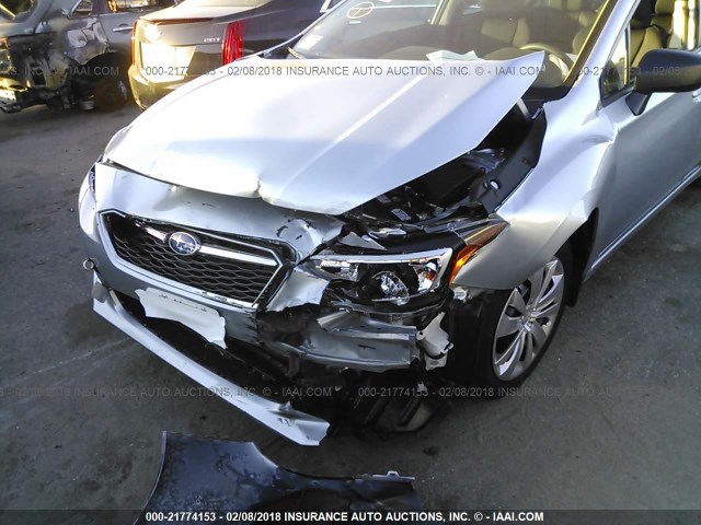 4S3GTAA61J3715156 - 2018 SUBARU IMPREZA SILVER photo 6