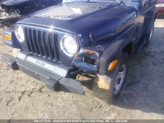 1J4FA39S32P770114 - 2002 JEEP WRANGLER / TJ X BLUE photo 6