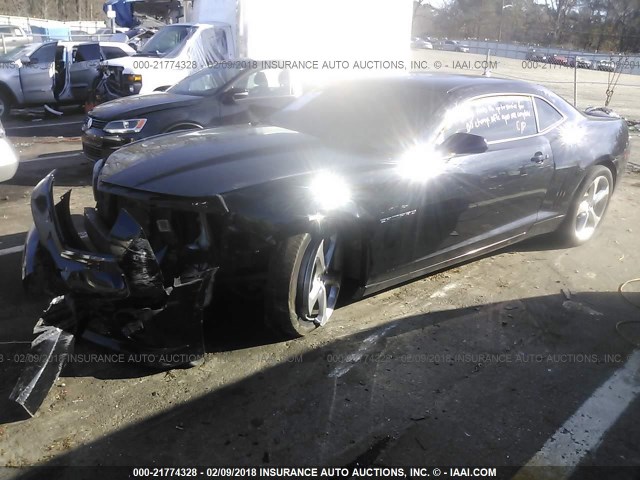 2G1FS1EW9D9209099 - 2013 CHEVROLET CAMARO SS BLACK photo 2