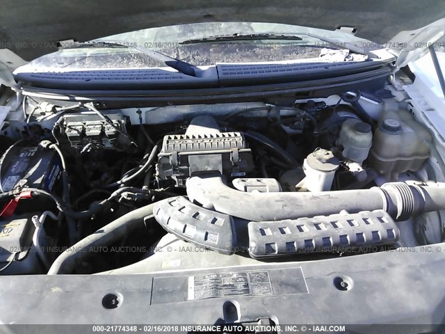 1FTPX14V76NA97375 - 2006 FORD F150 WHITE photo 10