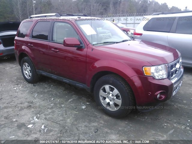 1FMCU0EG1CKB38500 - 2012 FORD ESCAPE LIMITED RED photo 1