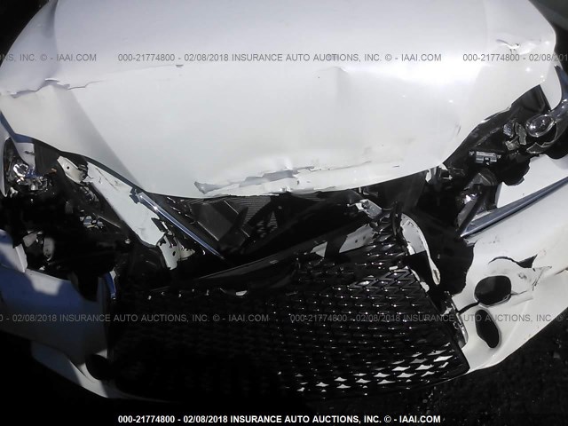 JTHCF1D29F5024529 - 2015 LEXUS IS 250 WHITE photo 6