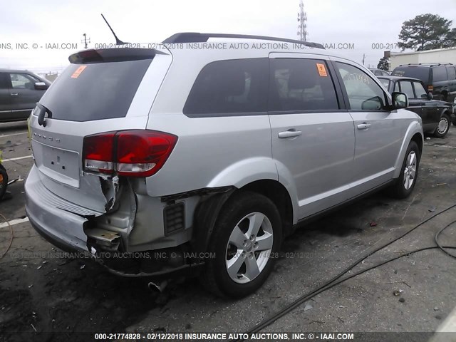 3C4PDCBGXCT134570 - 2012 DODGE JOURNEY SXT SILVER photo 4