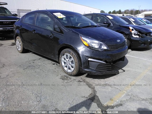 KNADM4A3XH6075154 - 2017 KIA RIO LX BLACK photo 1