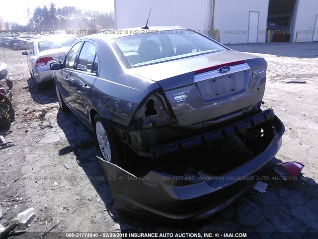 3FADP0L36AR284759 - 2010 FORD FUSION HYBRID GRAY photo 3