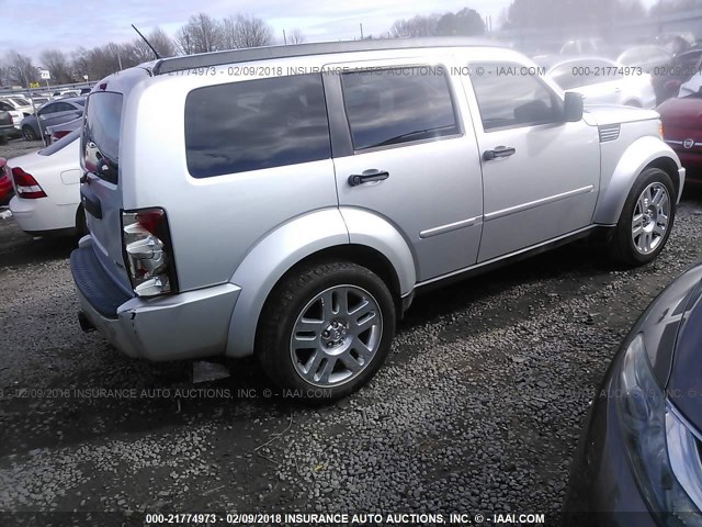 1D4PT4GK0BW599697 - 2011 DODGE NITRO HEAT SILVER photo 4