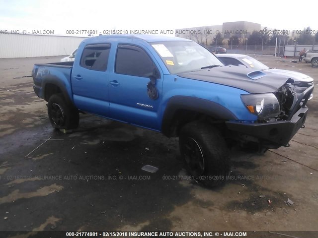 5TELU42N57Z326369 - 2007 TOYOTA TACOMA DOUBLE CAB ლურჯი ფოტო 1