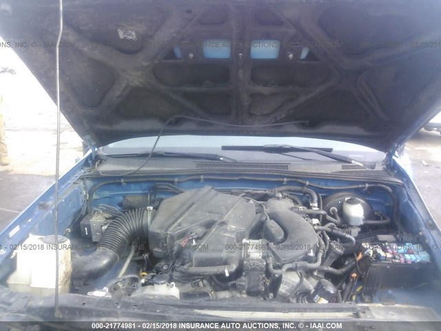 5TELU42N57Z326369 - 2007 TOYOTA TACOMA DOUBLE CAB ლურჯი ფოტო 10