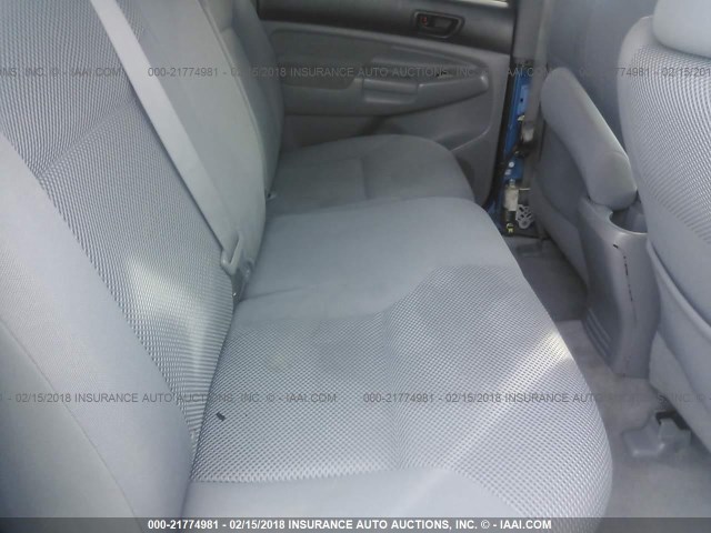 5TELU42N57Z326369 - 2007 TOYOTA TACOMA DOUBLE CAB ლურჯი ფოტო 8