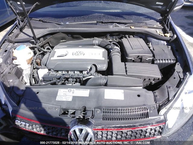 WVWFV7AJ6CW235760 - 2012 VOLKSWAGEN GTI BLACK photo 10