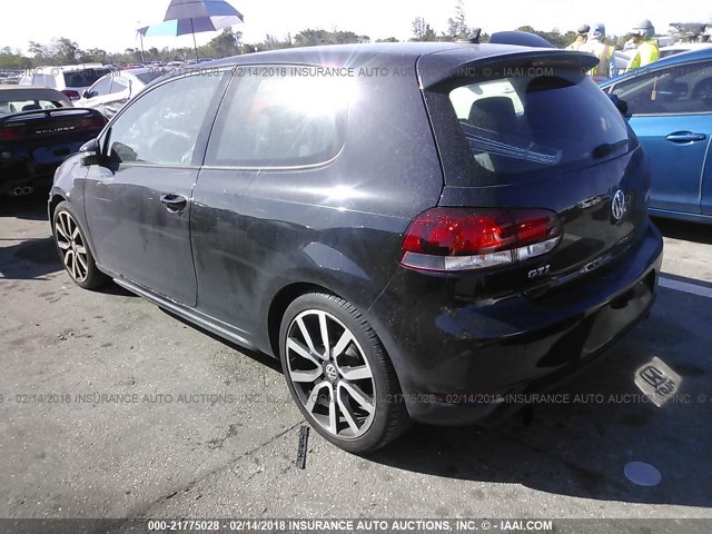 WVWFV7AJ6CW235760 - 2012 VOLKSWAGEN GTI 黑色 照片 3