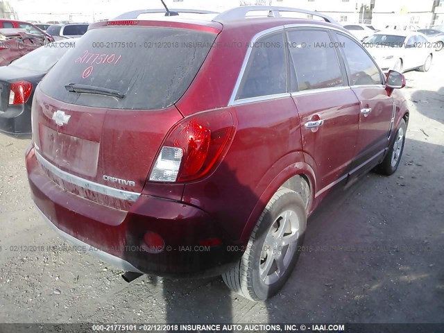 3GNAL3EK4DS599031 - 2013 CHEVROLET CAPTIVA LT RED photo 4