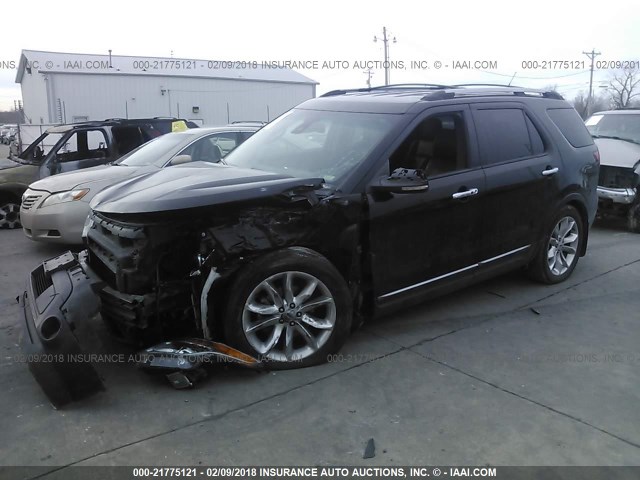 1FM5K8F84DGA25682 - 2013 FORD EXPLORER LIMITED Dark Brown photo 2