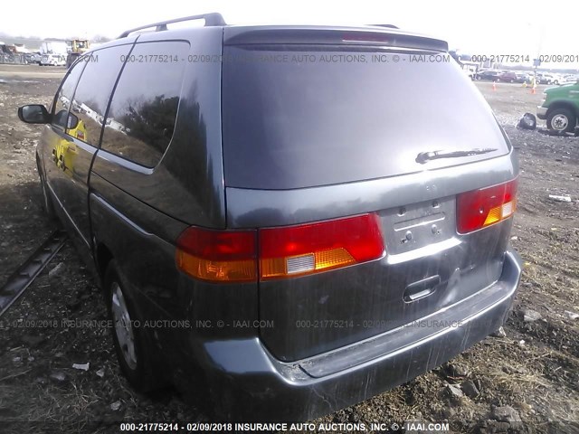 5FNRL18933B033474 - 2003 HONDA ODYSSEY EXL ნაცრისფერი ფოტო 3