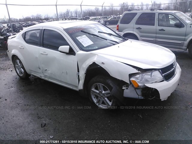 1B3CC5FB6AN205967 - 2010 DODGE AVENGER R/T WHITE photo 1