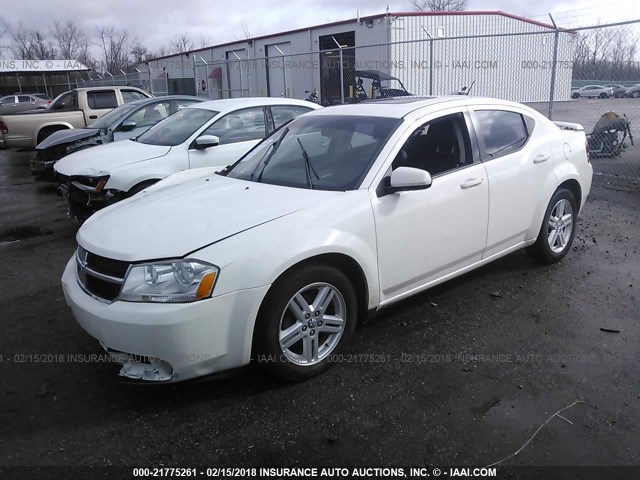 1B3CC5FB6AN205967 - 2010 DODGE AVENGER R/T WHITE photo 2