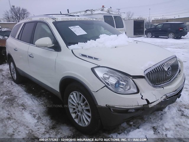 5GAKRBED2BJ201158 - 2011 BUICK ENCLAVE CXL WHITE photo 1