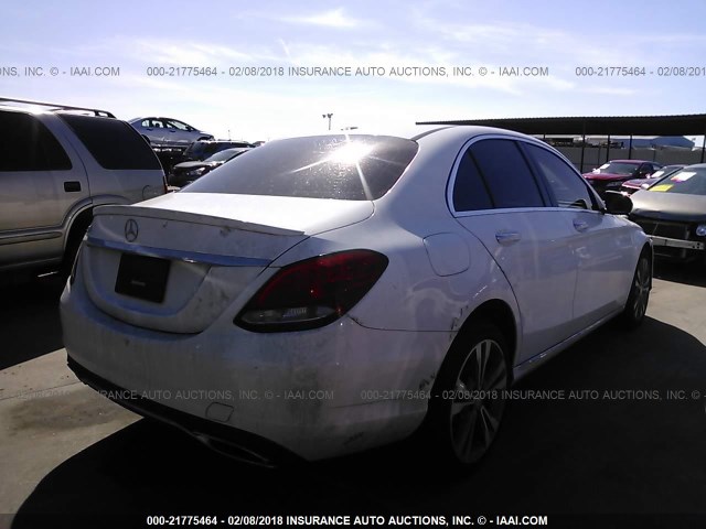 55SWF4JB5GU148610 - 2016 MERCEDES-BENZ C 300 WHITE photo 4