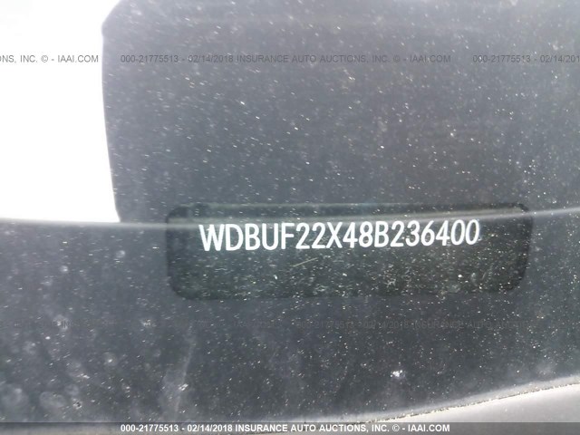 WDBUF22X48B236400 - 2008 MERCEDES-BENZ E 320 CDI SILVER photo 9