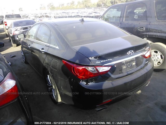 5NPEC4AB3CH460250 - 2012 HYUNDAI SONATA SE/LIMITED BLACK photo 3