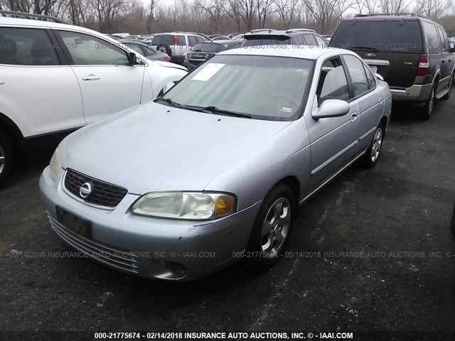 3N1CB51D33L785226 - 2003 NISSAN SENTRA XE/GXE SILVER photo 2