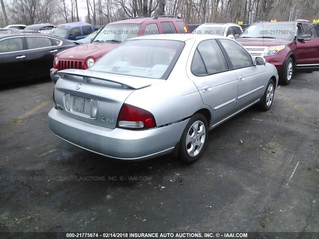 3N1CB51D33L785226 - 2003 NISSAN SENTRA XE/GXE SILVER photo 4