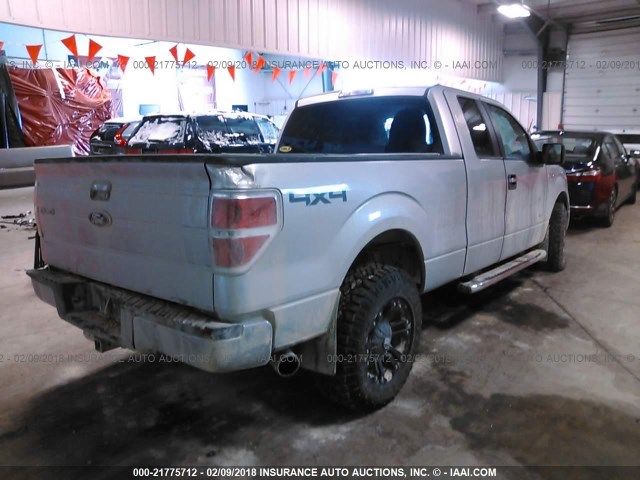 1FTFX1ET2CFA70888 - 2012 FORD F150 SUPER CAB SILVER photo 4