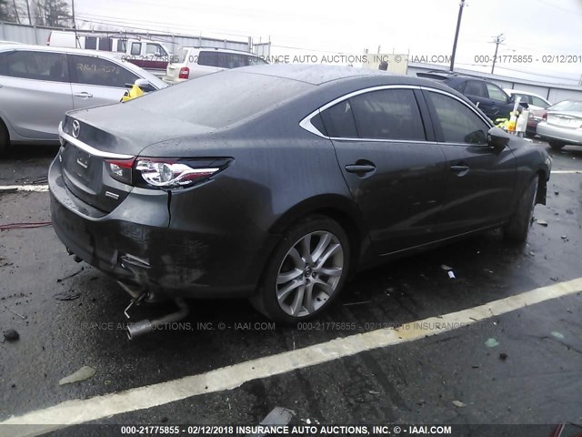 JM1GJ1V59F1223193 - 2015 MAZDA 6 TOURING GRAY photo 4