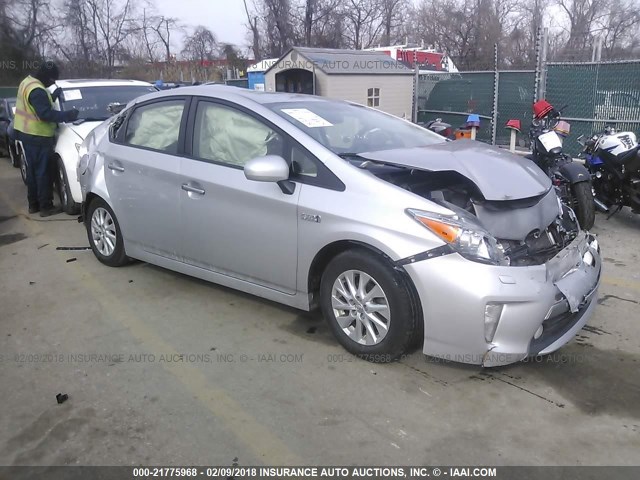 JTDKN3DP9D3036972 - 2013 TOYOTA PRIUS PLUG-IN  SILVER photo 1