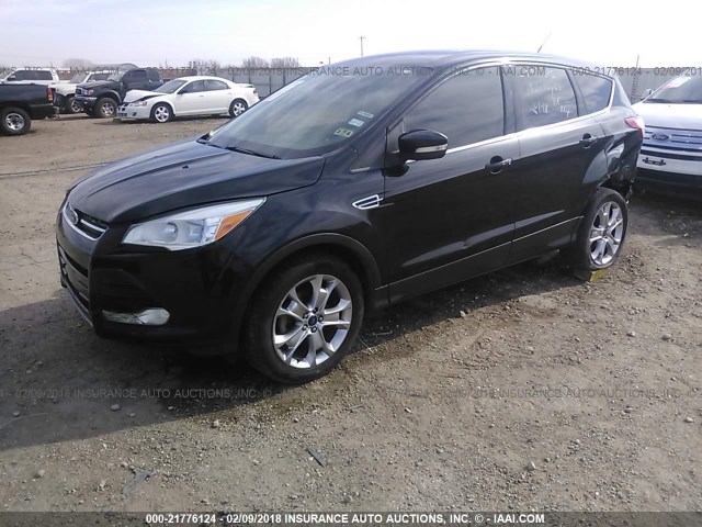 1FMCU0HX6DUB38817 - 2013 FORD ESCAPE SEL Dark Blue photo 2