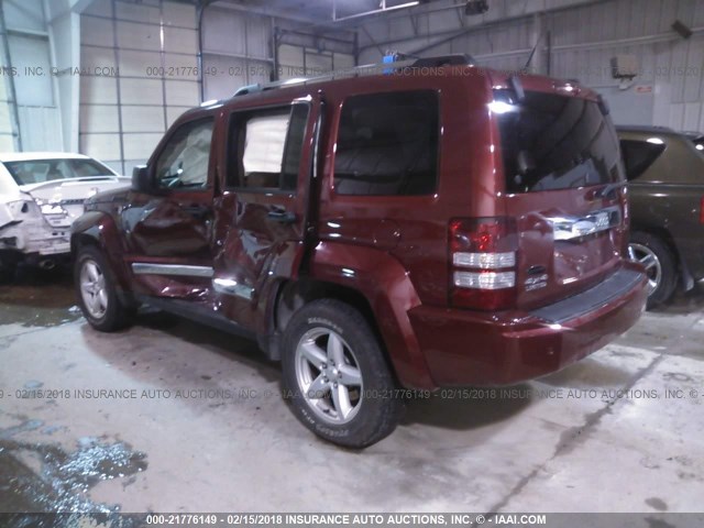 1J4PN5GK3BW525696 - 2011 JEEP LIBERTY LIMITED RED photo 3