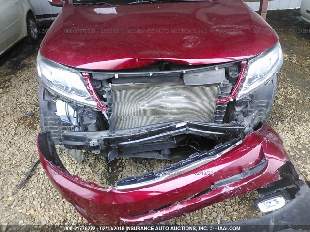 5XYKT4A60FG647205 - 2015 KIA SORENTO LX RED photo 6