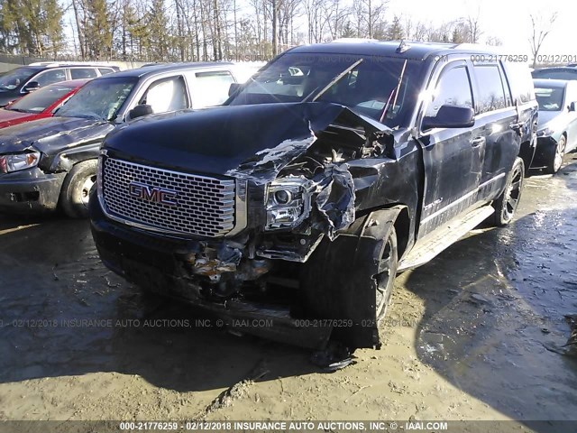 1GKS2CKJ3FR679605 - 2015 GMC YUKON DENALI BLACK photo 2