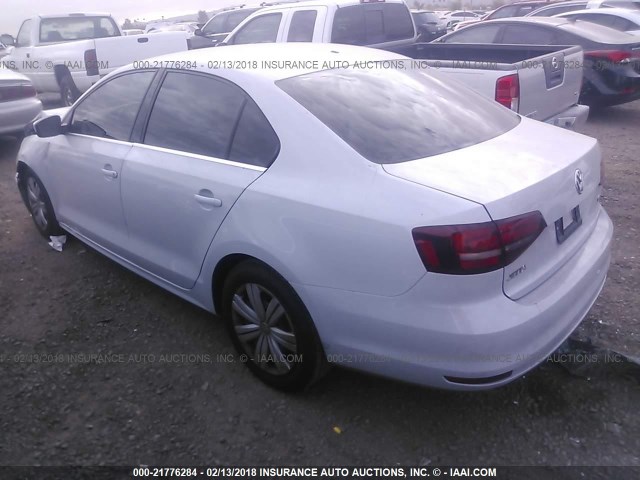 3VW2B7AJ7HM393536 - 2017 VOLKSWAGEN JETTA S 白色 照片 3