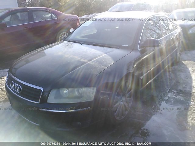 WAUML44E74N014439 - 2004 AUDI A8 L QUATTRO BLACK photo 2