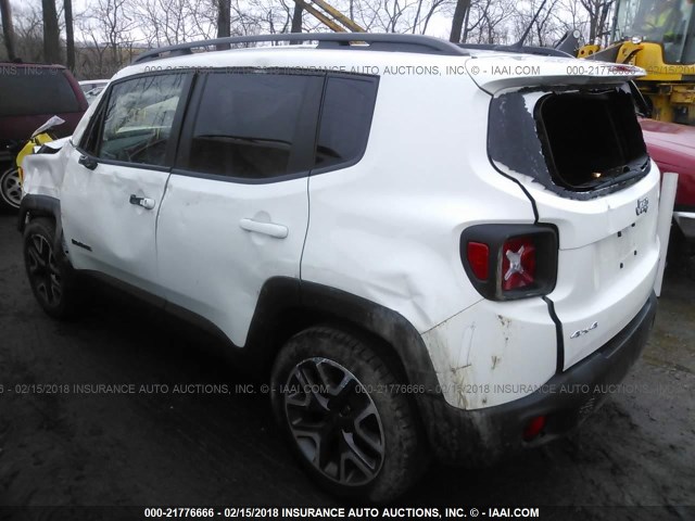 ZACCJBBT3FPC12553 - 2015 JEEP RENEGADE LATITUDE WHITE photo 3