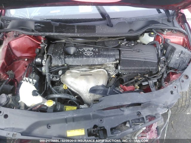 4T3ZE11A09U001454 - 2009 TOYOTA VENZA RED photo 10