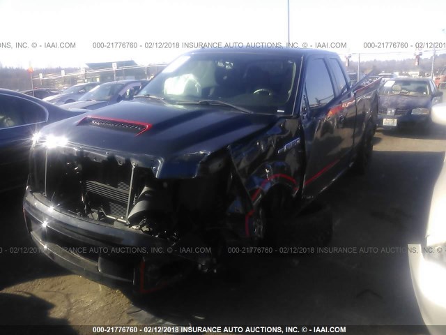 1FTFX1CF4CFB73727 - 2012 FORD F150 SUPER CAB BLACK photo 2