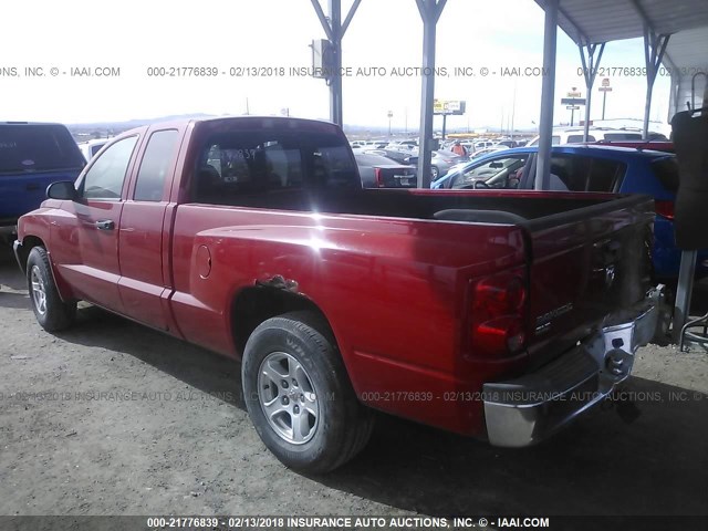 1D7HE42K75S176751 - 2005 DODGE DAKOTA SLT RED photo 3