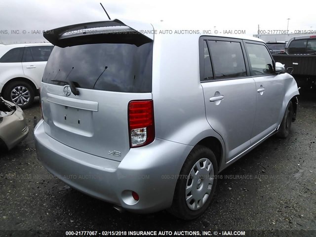 JTLZE4FE2C1141917 - 2012 TOYOTA SCION XB SILVER photo 4