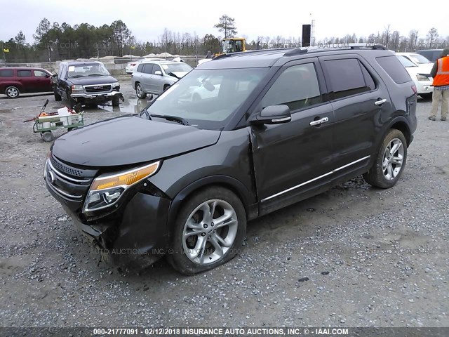 1FM5K7F81FGA89403 - 2015 FORD EXPLORER LIMITED 灰色 照片 2