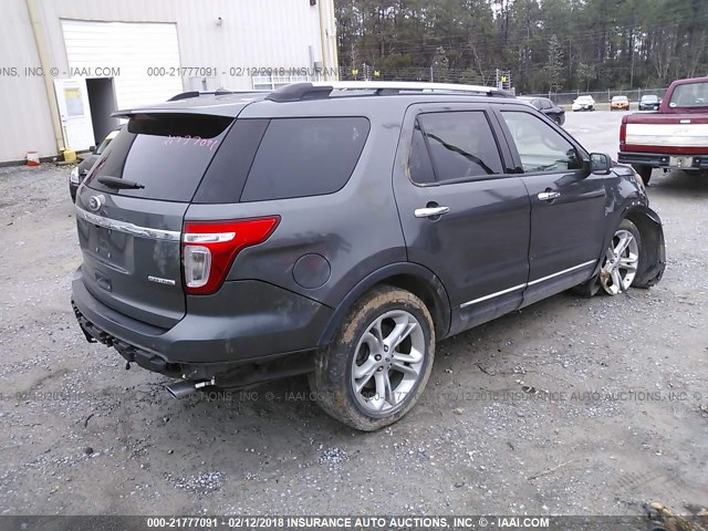 1FM5K7F81FGA89403 - 2015 FORD EXPLORER LIMITED 灰色 照片 4