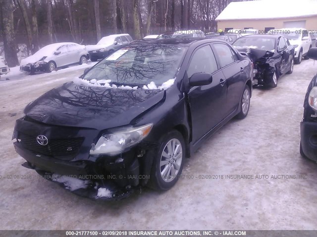 1NXBU40E09Z081289 - 2009 TOYOTA COROLLA S/LE/XLE BLACK photo 2