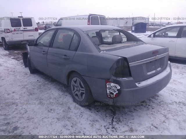 1G1ZS58NX7F206084 - 2007 CHEVROLET MALIBU LS ნაცრისფერი ფოტო 3