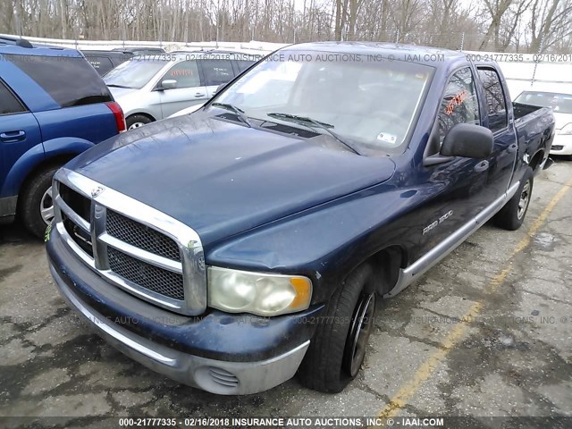 1D7HA18N62J265952 - 2002 DODGE RAM 1500 BLUE photo 2