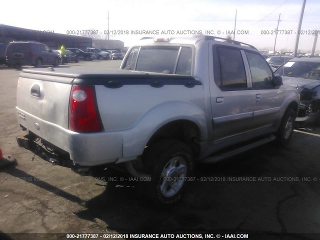 1FMZU77E53UA39164 - 2003 FORD EXPLORER SPORT TRAC  SILVER photo 4