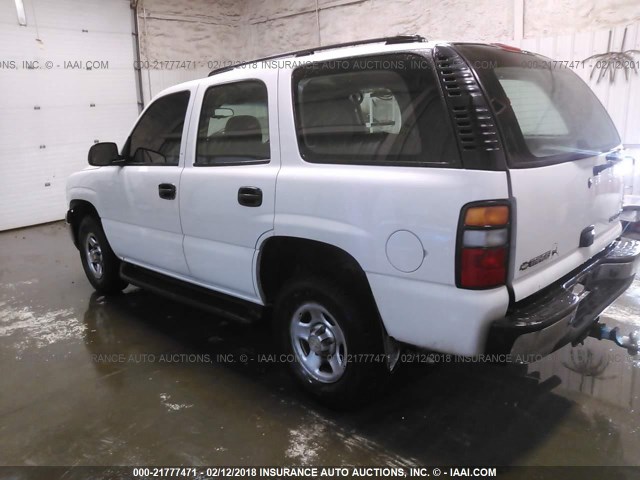 1GNEK13V04J277221 - 2004 CHEVROLET TAHOE K1500 WHITE photo 3