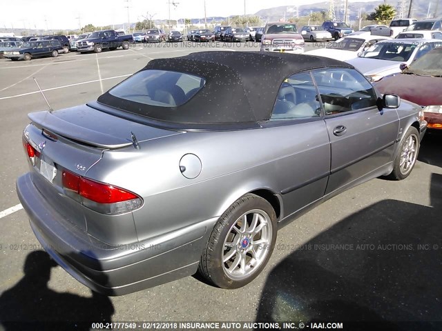 YS3DF78K717017037 - 2001 SAAB 9-3 SE GRAY photo 4