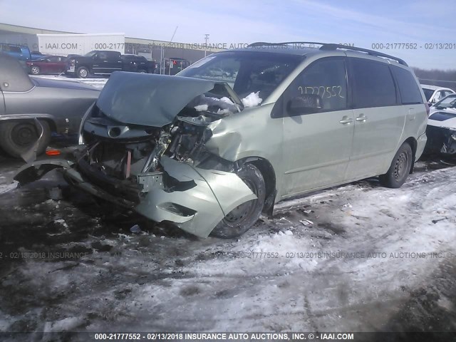 5TDZK23C98S193289 - 2008 TOYOTA SIENNA CE/LE GREEN photo 2